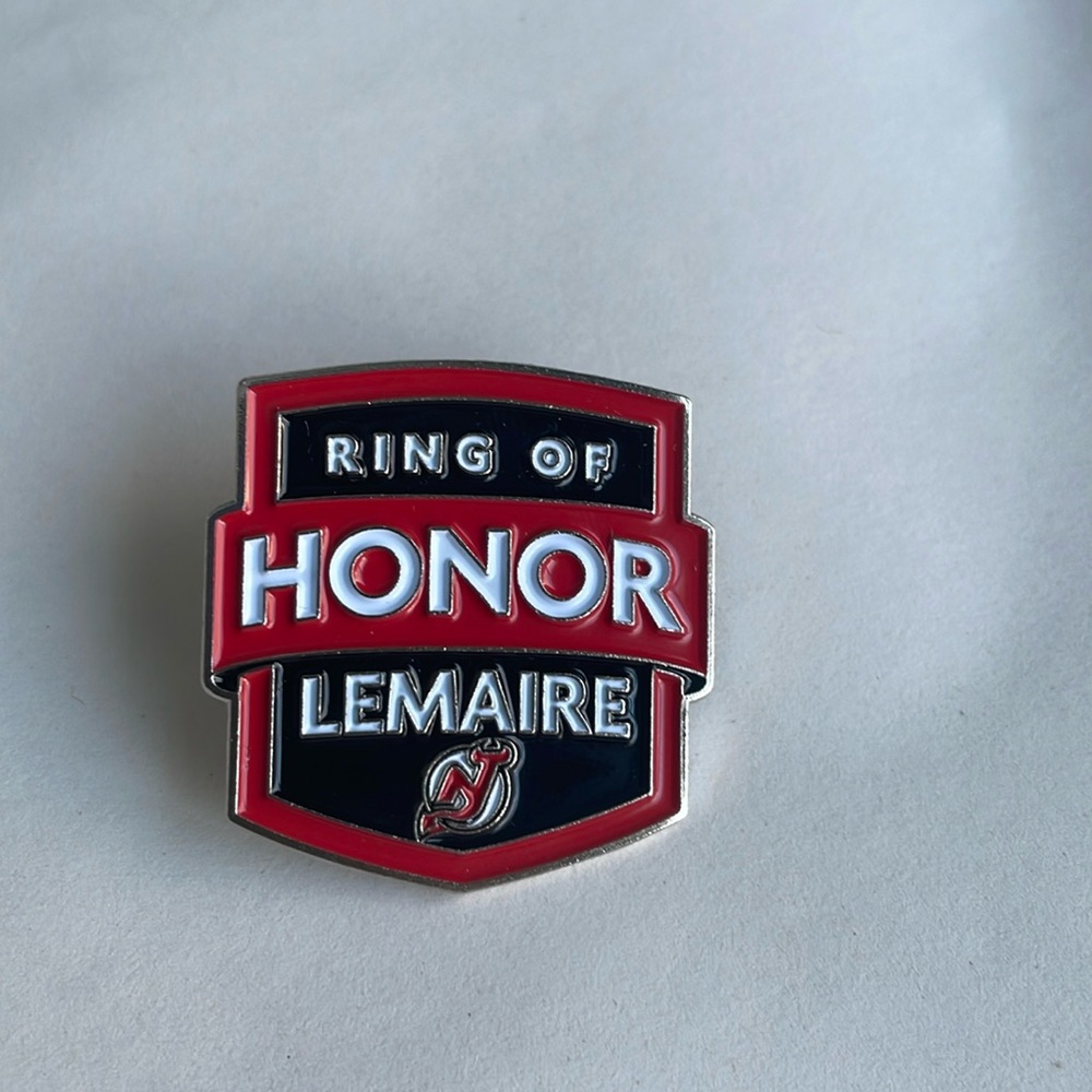 2025 Jacques Lemaire NJ Devils Ring of Honor SGA Stadium Giveaway Pin